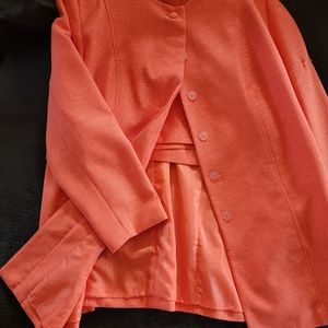 Orange 2 Peice Suit with Skirt